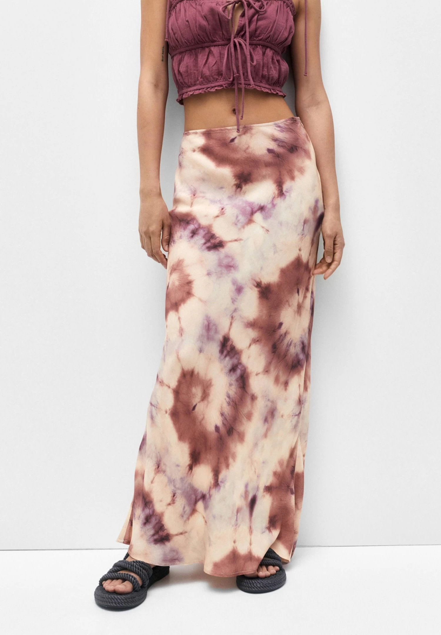 PULL & BEAR Tie-Dye - Maxirok - Light Pink 1 PULL & BEAR Tie-Dye - Maxirok - Light Pink