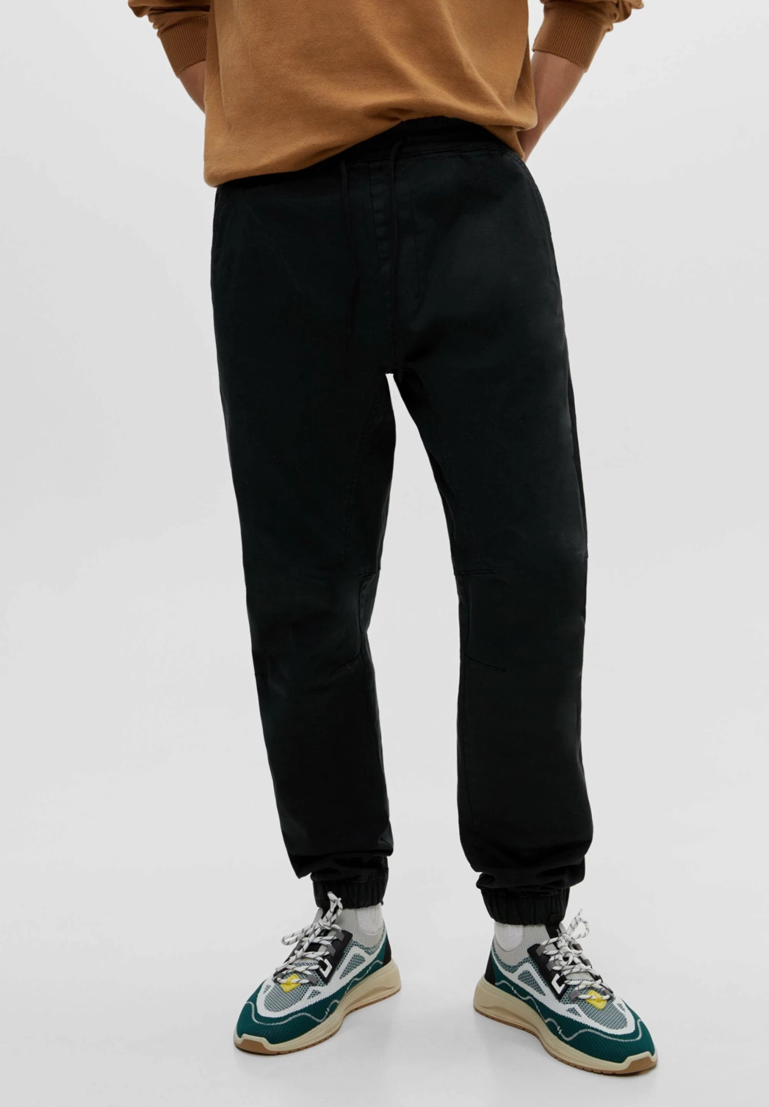 PULL & BEAR Basic Joggers - Trainingsbroek - Mottled Black 1 PULL & BEAR Basic Joggers - Trainingsbroek - Mottled Black