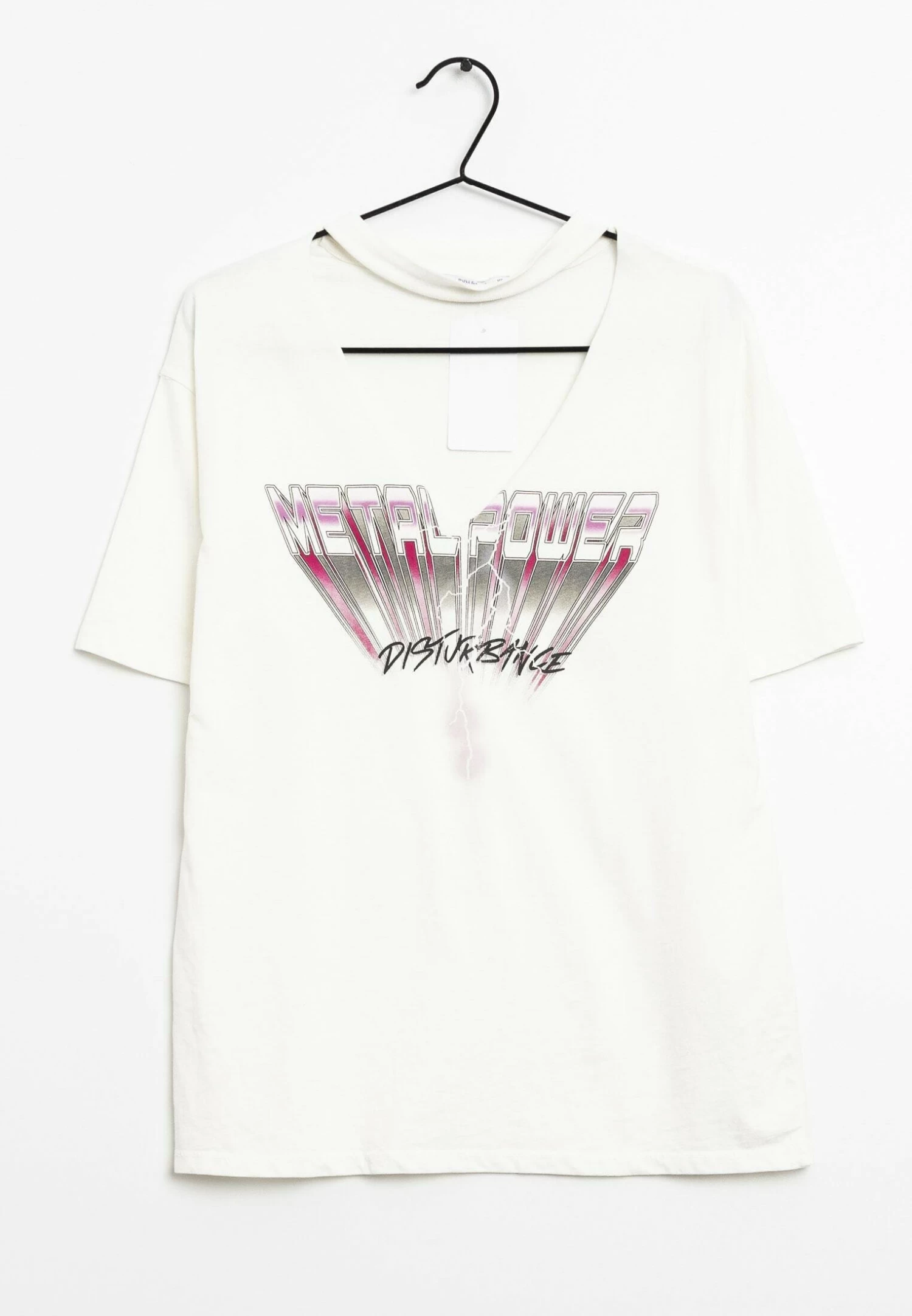 PULL & BEAR T-Shirt Print - White 1 PULL & BEAR T-Shirt Print - White