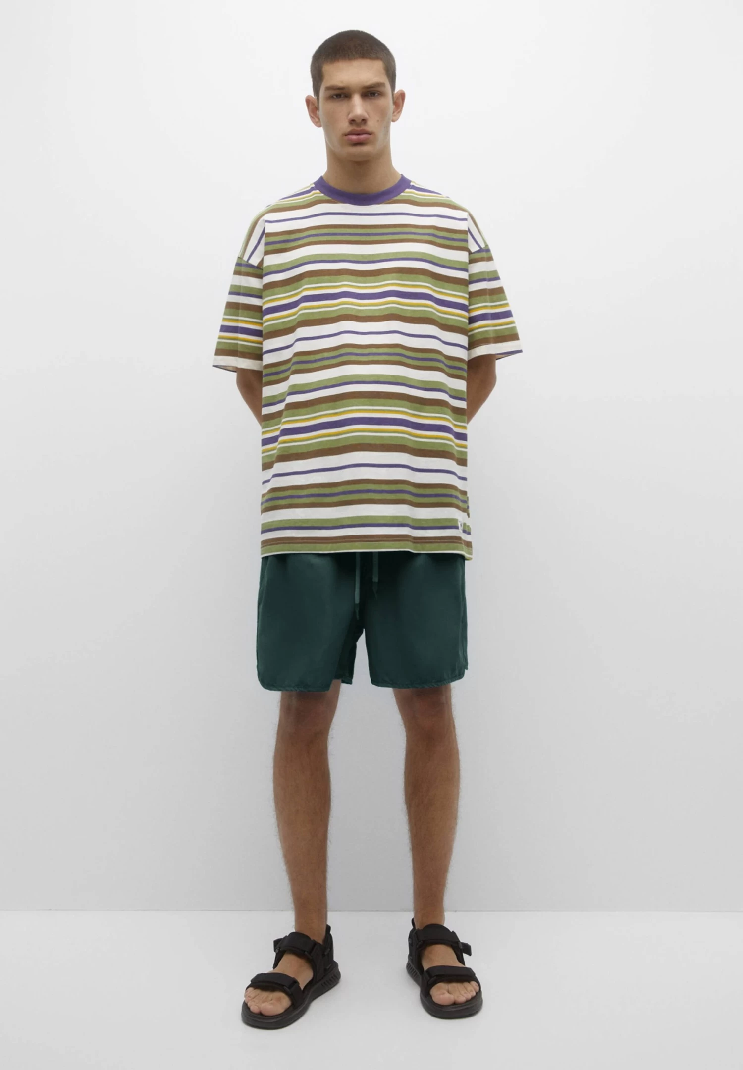 PULL & BEAR Basic With Elastic Waistband - Zwemshorts - Green 2 PULL & BEAR Basic With Elastic Waistband - Zwemshorts - Green - Afbeelding 2
