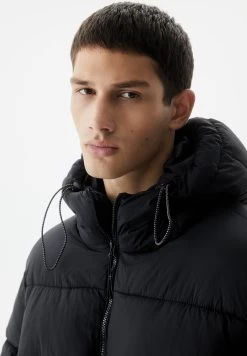 PULL & BEAR Basic- Winterjas - Mottled Black