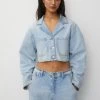 PULL & BEAR Cropped- Spijkerjas - Light-Blue