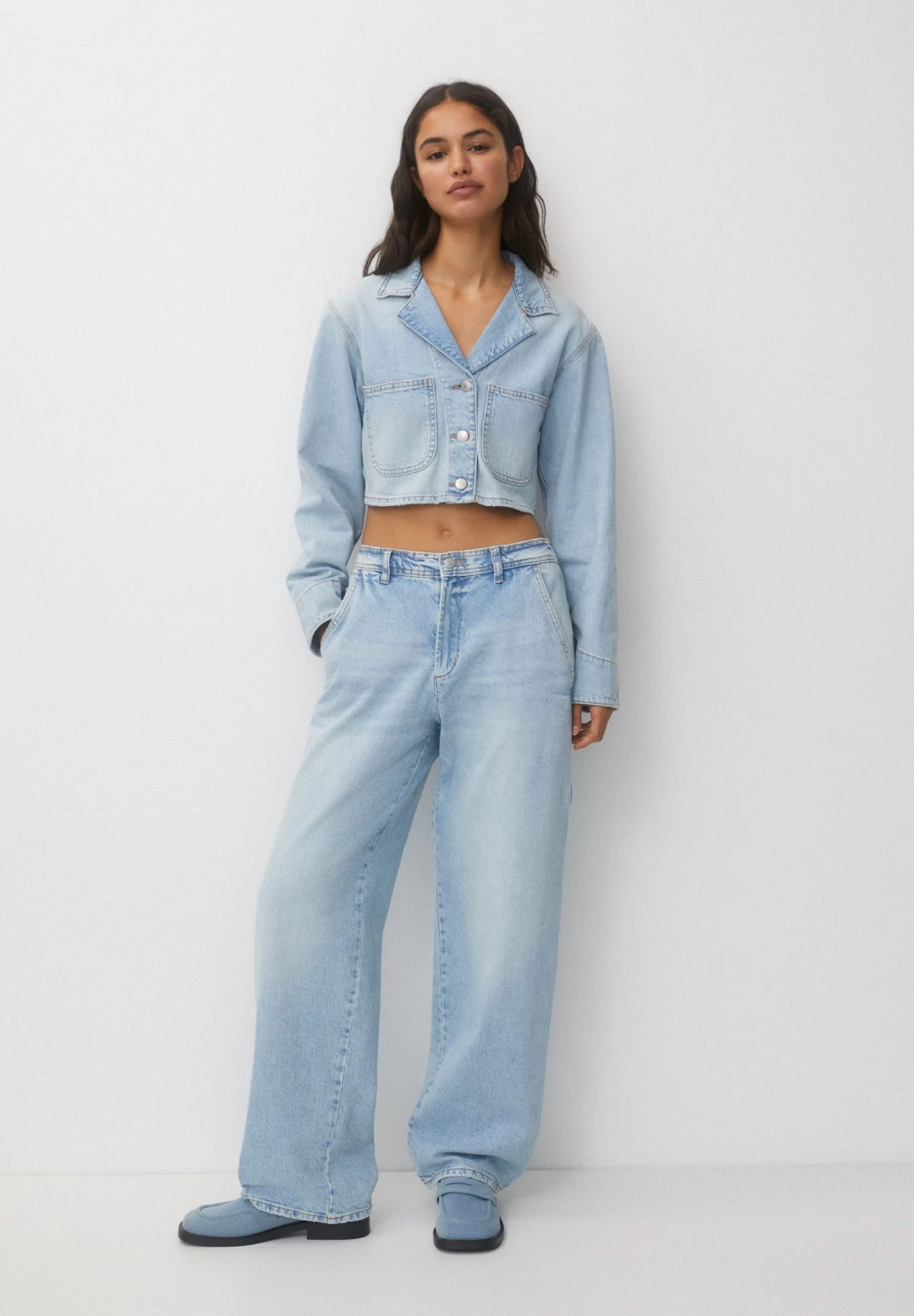 PULL & BEAR Cropped- Spijkerjas - Light-Blue 2 PULL & BEAR Cropped- Spijkerjas - Light-Blue - Afbeelding 2