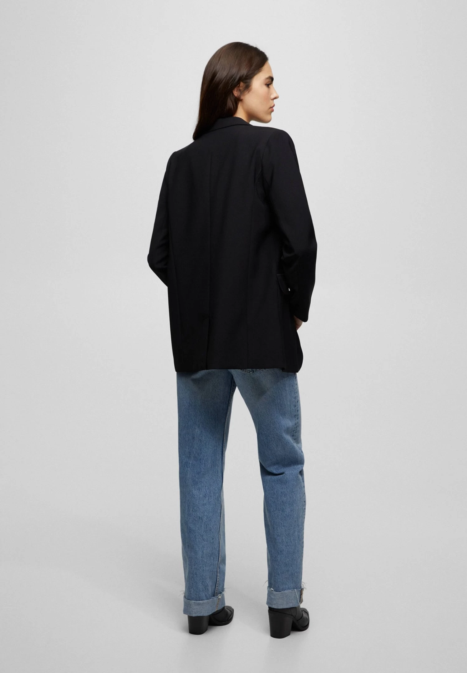 PULL & BEAR Basic Coloured - Blazer - Black 3 PULL & BEAR Basic Coloured - Blazer - Black - Afbeelding 3