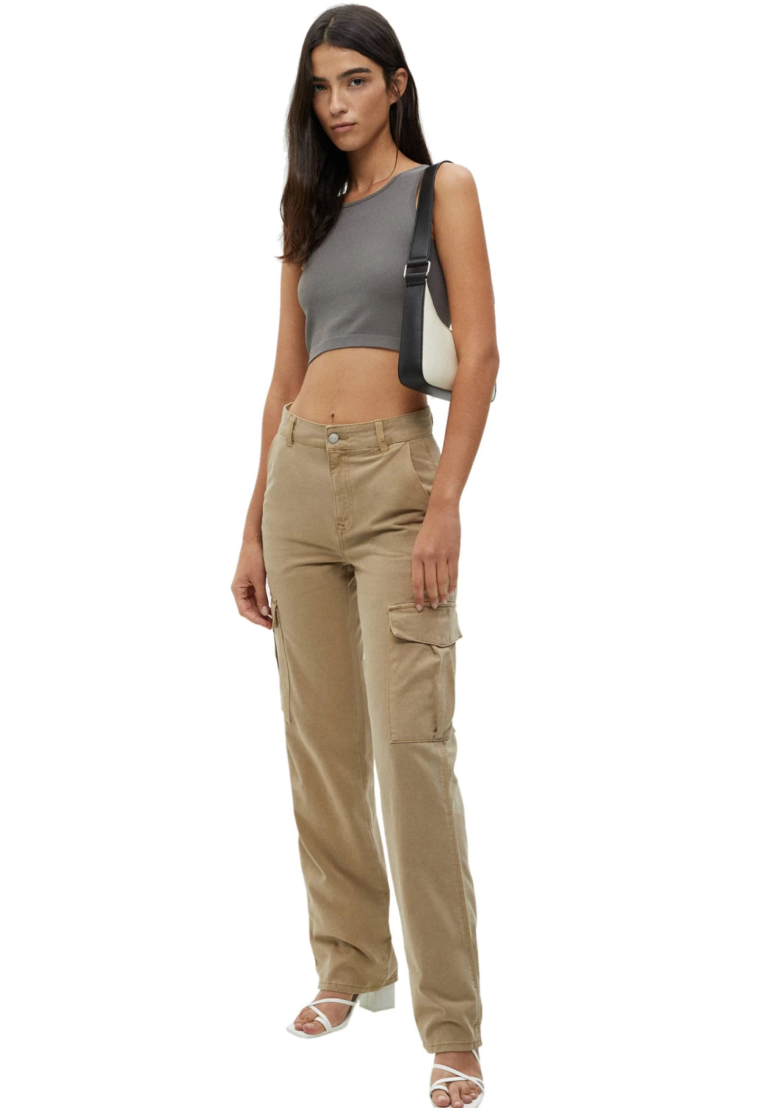 PULL & BEAR Cargobroek - Beige 7 PULL & BEAR Cargobroek - Beige - Afbeelding 7