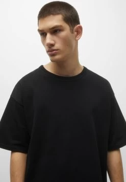 PULL & BEAR Heavy Weight - T-Shirt Basic - Mottled Black -PULL BEAR Winkel 28e94defb73e4f328f56161582164efd