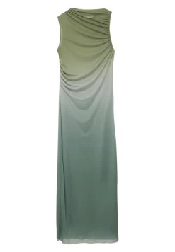 PULL & BEAR Gathered Tie-Dye With Asymmetric Hem - Maxi-Jurk - Green -PULL BEAR Winkel 293d7442dbb84f998fefad8b95986949