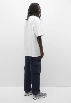 PULL & BEAR Striped Panel - T-Shirt Print - Sand -PULL BEAR Winkel 2a262c7838d342b094b962992cc18a26