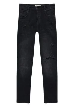 PULL & BEAR Ripped - Slim Fit Jeans - Mottled Black 9 PULL & BEAR Ripped - Slim Fit Jeans - Mottled Black -PULL BEAR Winkel 2b3a735e2717491ba382f6f995c8a0c7