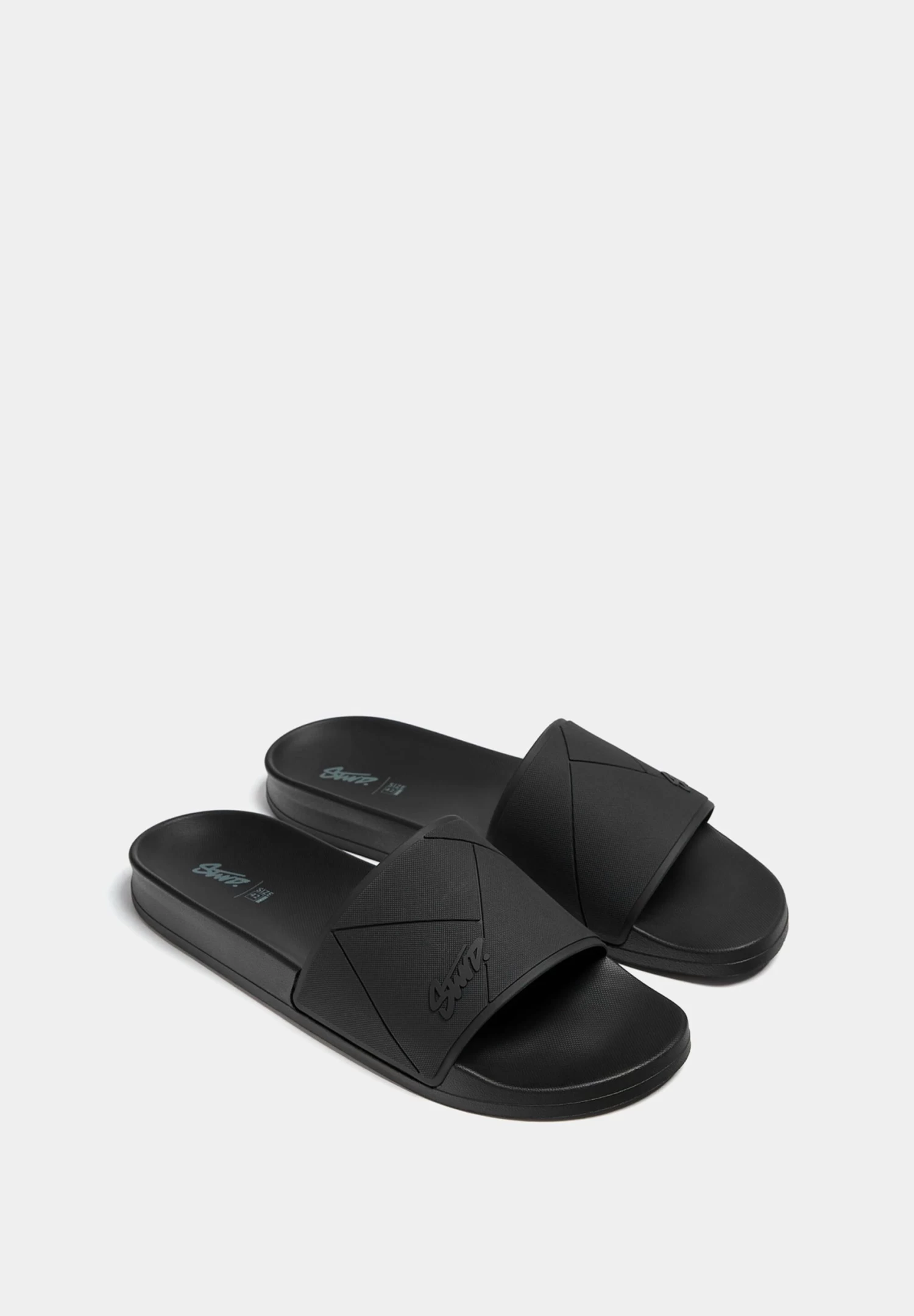 PULL & BEAR Gummierte Stwd - Badslippers - Black 2 PULL & BEAR Gummierte Stwd - Badslippers - Black - Afbeelding 2