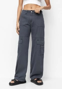 PULL & BEAR Adjustable Waist - Cargobroek - Dark Grey