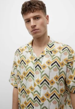 PULL & BEAR With Geometric Print - Overhemd - White -PULL BEAR Winkel 2ce8208f2e4f49f7a84b1c4f3ddc7f3e