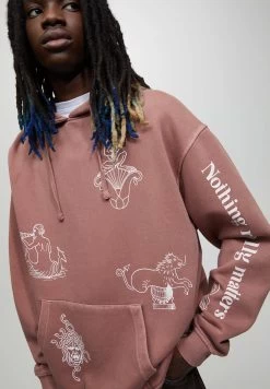 PULL & BEAR Printed- Hoodie - Mauve -PULL BEAR Winkel 2d56eb36bcaa447d80ebcbc27c54a112