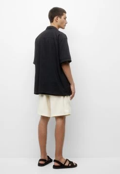 PULL & BEAR Basic Short Sleeve - Overhemd - Black -PULL BEAR Winkel 2d89ab849f6247b89d00cbe896c91d2d