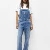 PULL & BEAR Basic- Tuinbroek - Blue Denim