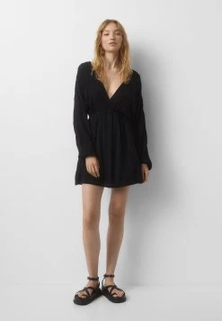 PULL & BEAR Long Sleeve - Short - Jurk - Black -PULL BEAR Winkel 2efab0d7d951477c929f41c5ee2f8c6f