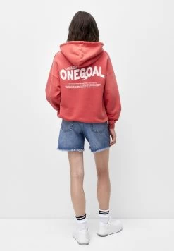 PULL & BEAR One Goal Slogan - Hoodie - Coral -PULL BEAR Winkel 3036e78fca3449e7b79a512e396cccfb