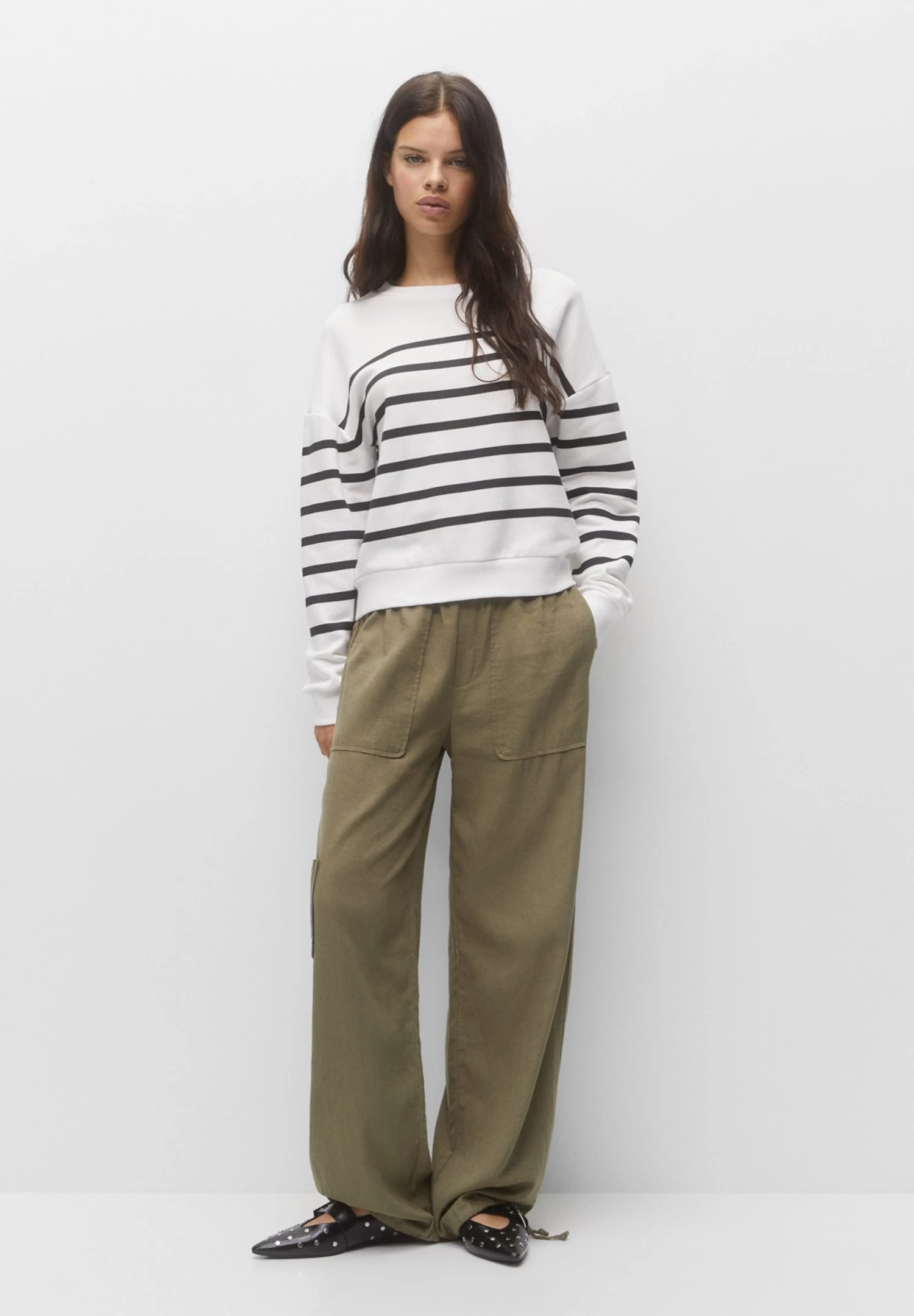 PULL & BEAR Basic Striped - Sweater - Black 2 PULL & BEAR Basic Striped - Sweater - Black - Afbeelding 2