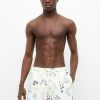 PULL & BEAR Floral Print - Zwemshorts - Beige