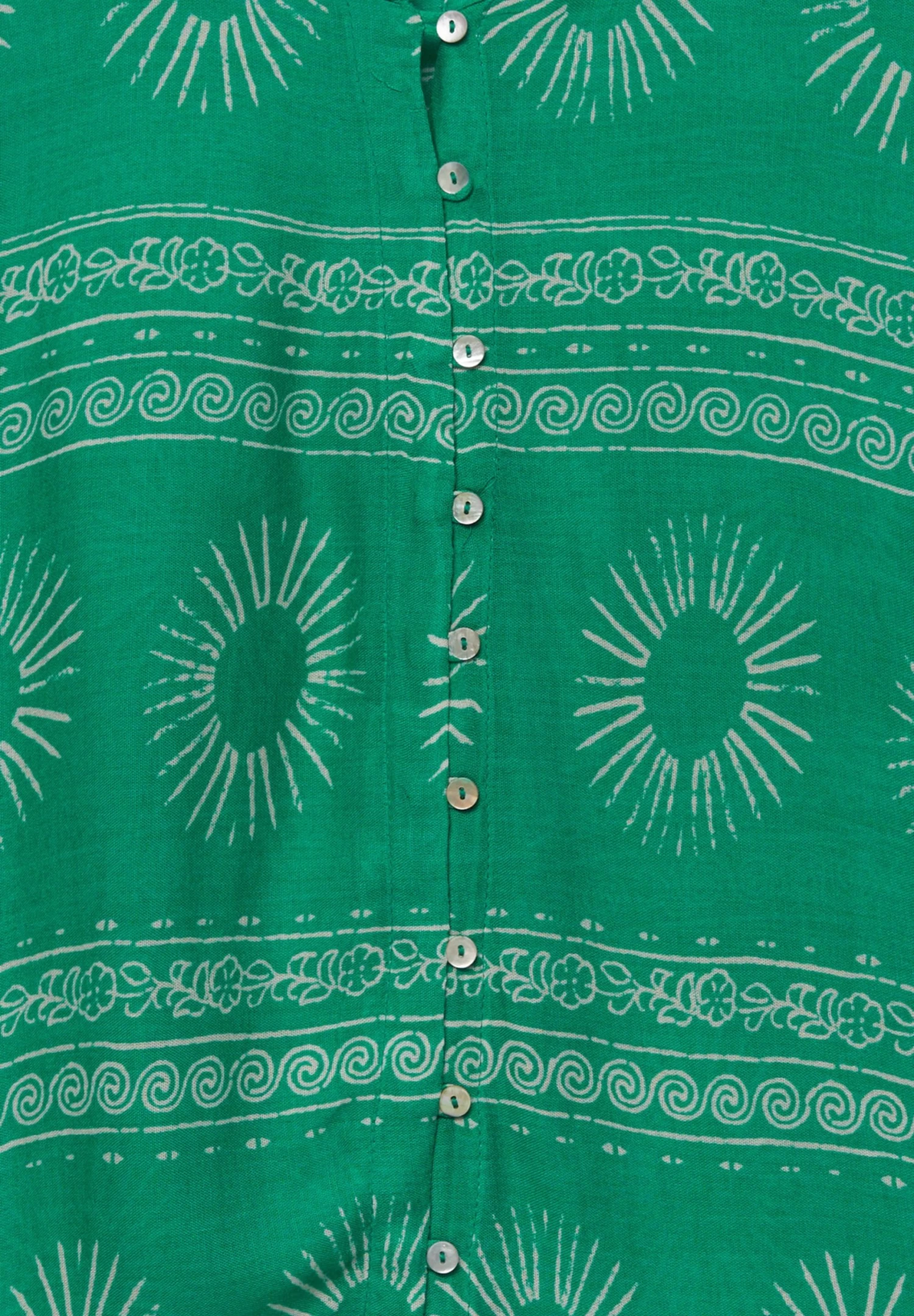 PULL & BEAR Printed Rustic - Blouse - Green 6 PULL & BEAR Printed Rustic - Blouse - Green - Afbeelding 6