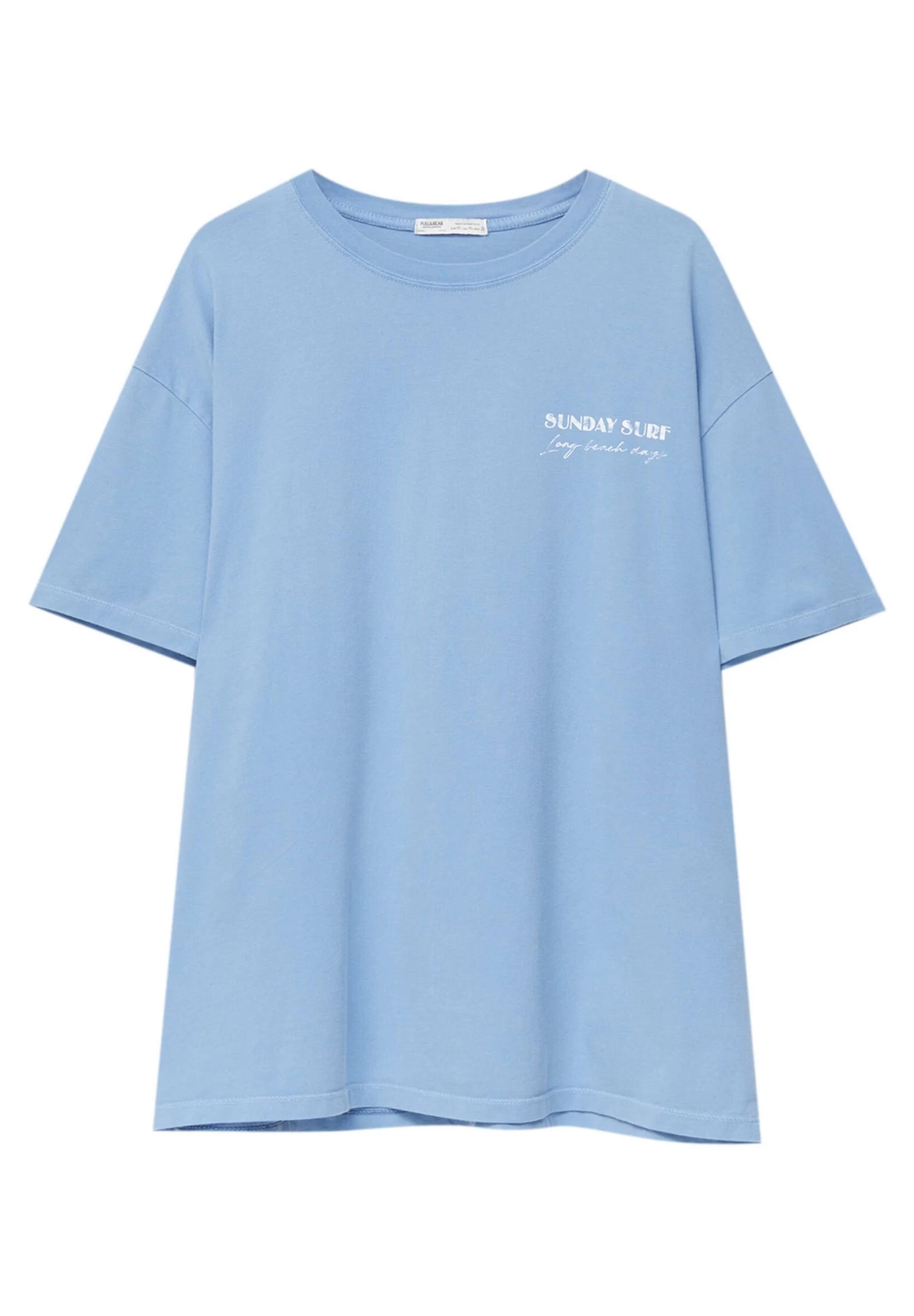 PULL & BEAR Short Sleeve- T-Shirt Print - Blue 6 PULL & BEAR Short Sleeve- T-Shirt Print - Blue - Afbeelding 6