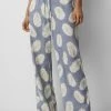 PULL & BEAR Printed - Flowing - Broek - Light Blue