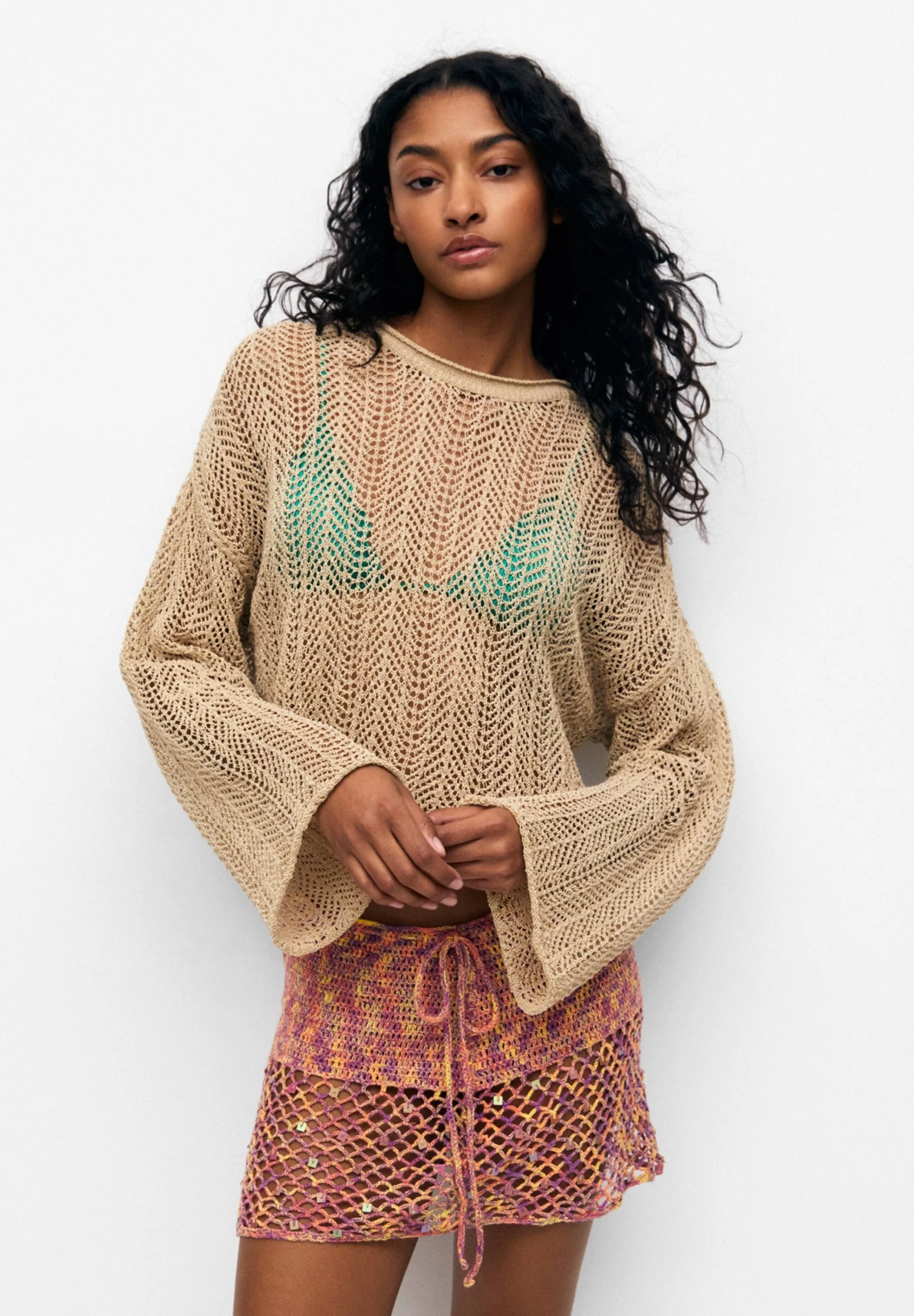 PULL & BEAR Open - Trui - Camel 1 PULL & BEAR Open - Trui - Camel