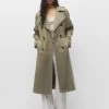 PULL & BEAR Basic- Trenchcoat - Dark Green