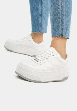 PULL & BEAR Mit Dicker - Sneakers Laag - White