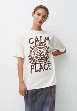 PULL & BEAR Calm Place - T-Shirt Print - White