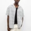 PULL & BEAR Short Sleeve Rustic- Overhemd - Grey