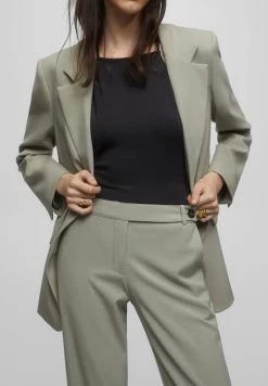 PULL & BEAR Straight-Leg Smart - Broek - Dark Green -PULL BEAR Winkel 35886d78a3cd442085214661e1587b10