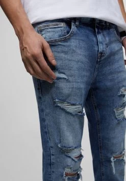 PULL & BEAR With Paint Splatter - Jeans Skinny Fit - Blue-Grey -PULL BEAR Winkel 35eaaa7df1d34df1a18f69caf30d83e3