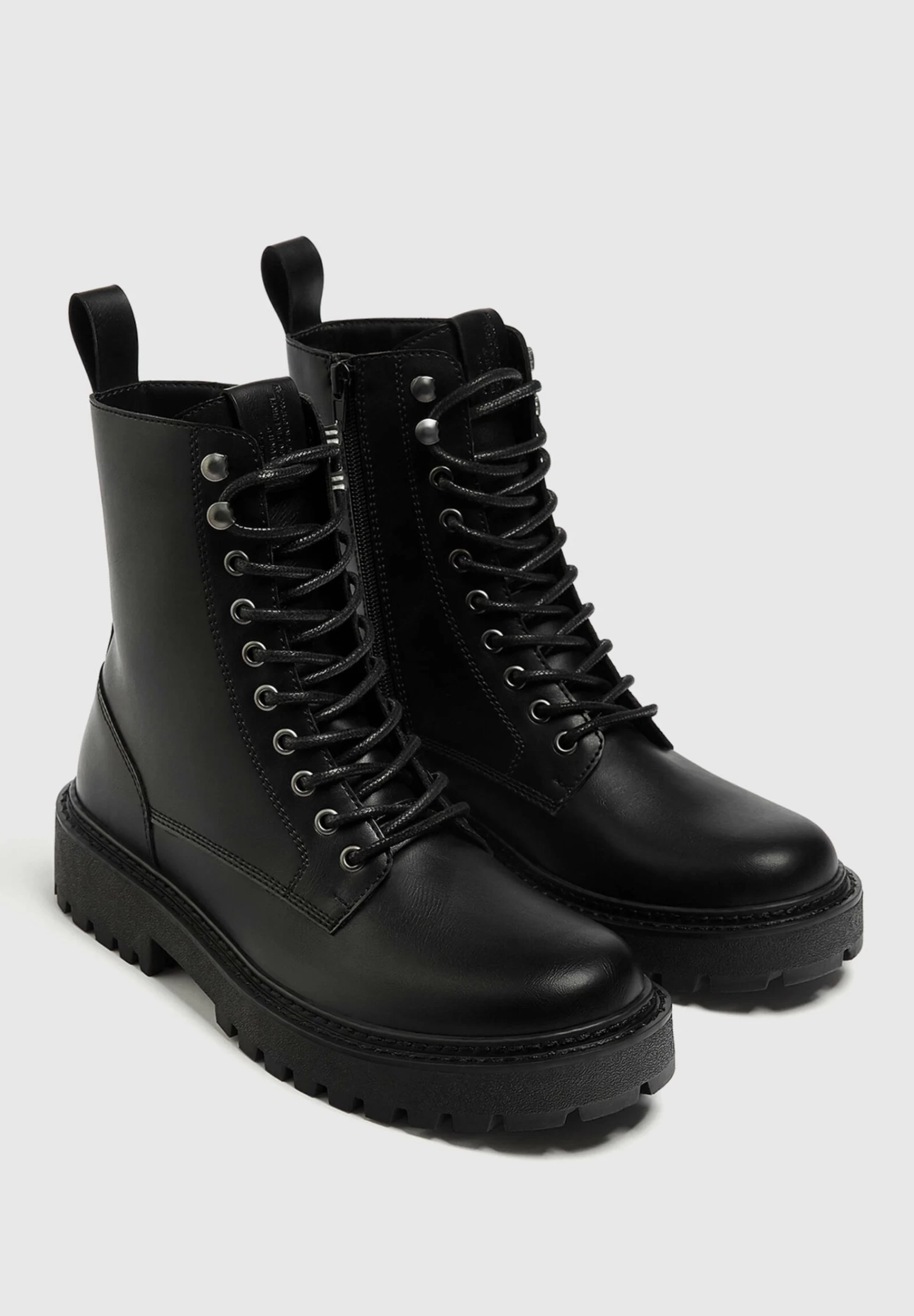 PULL & BEAR Track- Veterboots - Black 2 PULL & BEAR Track- Veterboots - Black - Afbeelding 2