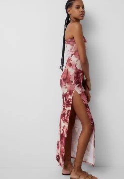 PULL & BEAR Long Floral - Maxi-Jurk - Dark Red -PULL BEAR Winkel 3676660c06554ff88bbae7c345949e65