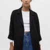 PULL & BEAR Jacket - Mantel - Black