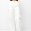 PULL & BEAR Straight-Fit - Cargobroek - White