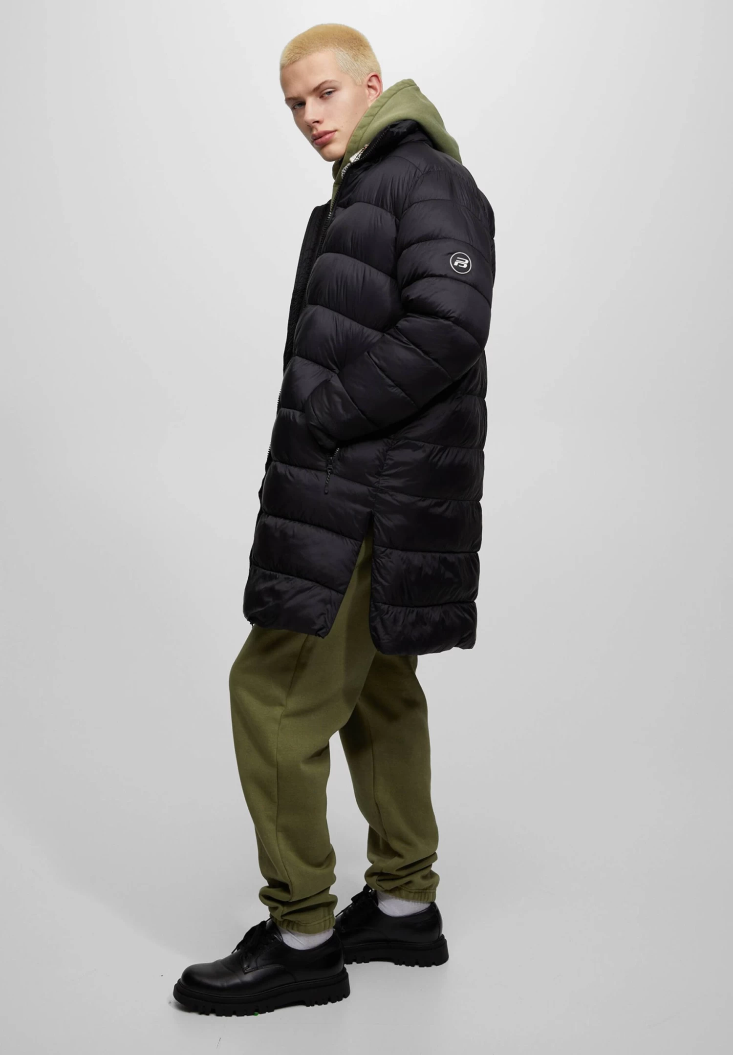 PULL & BEAR Winterjas - Mottled Black 4 PULL & BEAR Winterjas - Mottled Black - Afbeelding 4