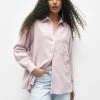 PULL & BEAR Rustic Oversized- Overhemdblouse - Pink