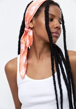 PULL & BEAR Hawaiian Floral - Sjaal - Coral