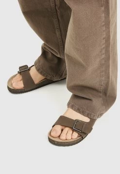 PULL & BEAR Double Buckle- Muiltjes - Brown