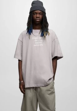 PULL & BEAR Short SleeveWith Print - T-Shirt Print - Mauve