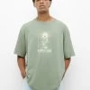 PULL & BEAR Ancient Lore- T-Shirt Print - Green