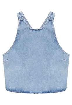 PULL & BEAR Open Back- Top - Blue Denim -PULL BEAR Winkel 3bb70dcf49274513996ed4cfa462e52c