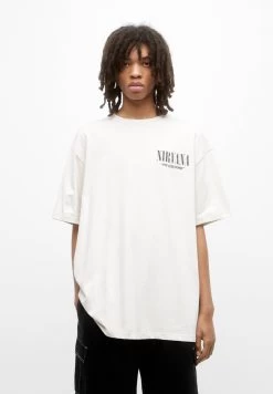 PULL & BEAR Short Sleeve Nirvana- T-Shirt Print - White -PULL BEAR Winkel 3c4a6b8449e547cdb60067d1cc9b3fab
