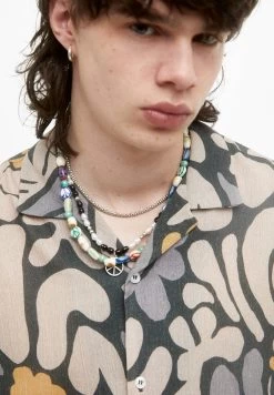 PULL & BEAR Floral Print Short Sleeve - Overhemd - Black -PULL BEAR Winkel 3ca2d94f35e142c2b1e892cd136c2308