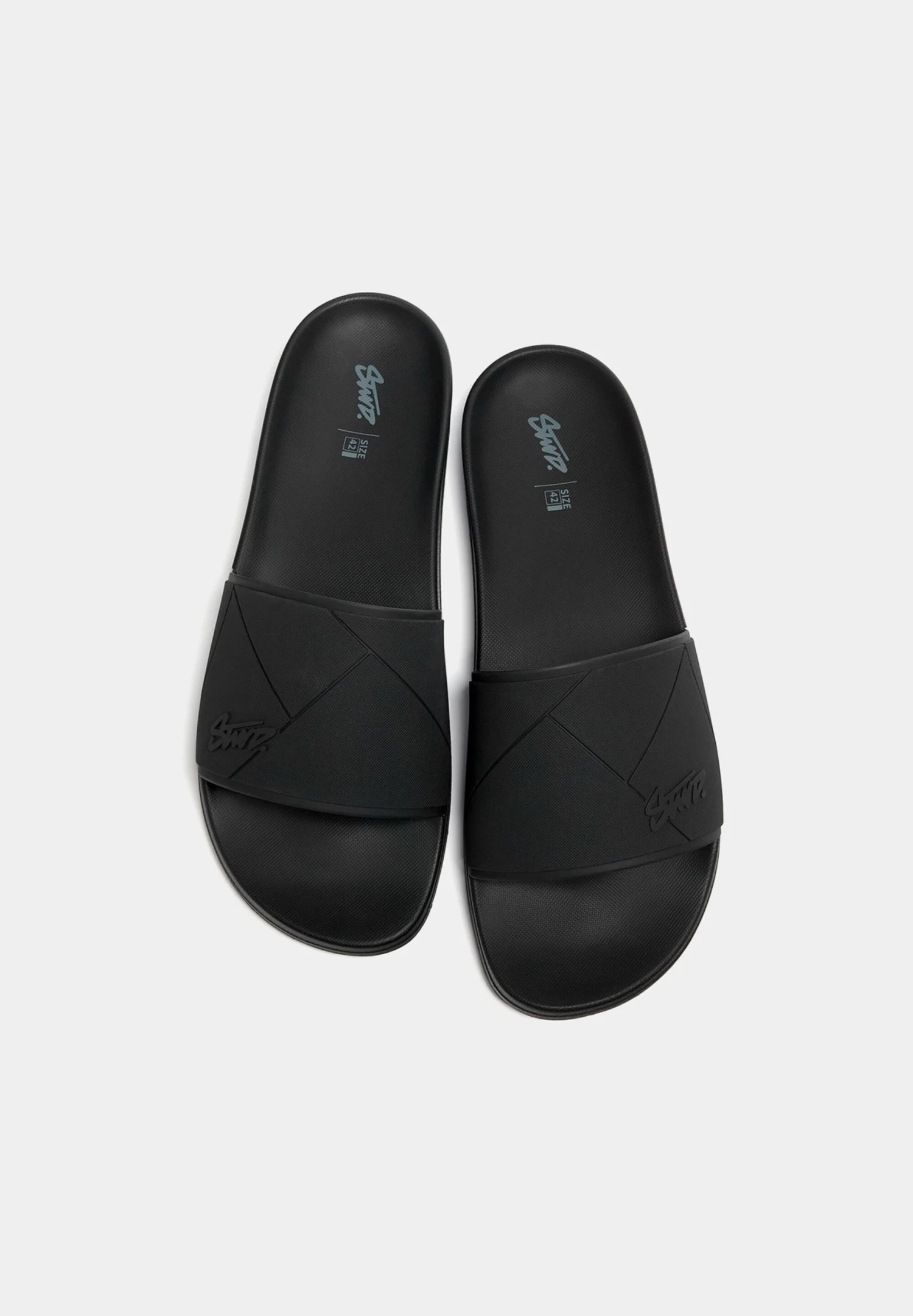 PULL & BEAR Gummierte Stwd - Badslippers - Black 3 PULL & BEAR Gummierte Stwd - Badslippers - Black - Afbeelding 3