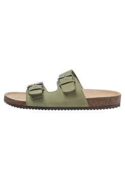 PULL & BEAR Double Buckle- Muiltjes - Green