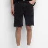 PULL & BEAR Jeansshort - Black