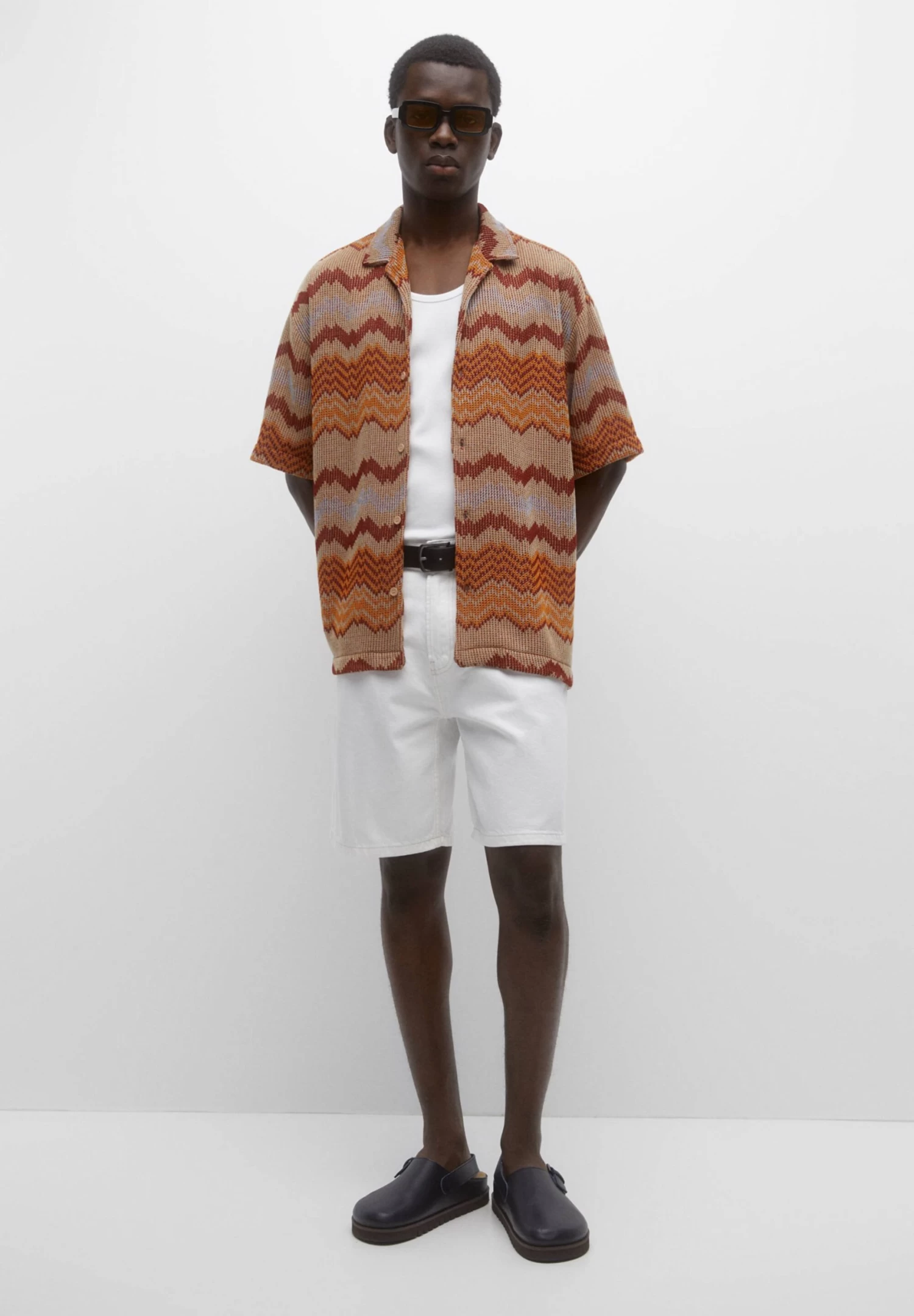 PULL & BEAR Geometric Print - Overhemd - Bordeaux 2 PULL & BEAR Geometric Print - Overhemd - Bordeaux - Afbeelding 2